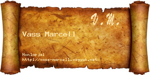 Vass Marcell névjegykártya